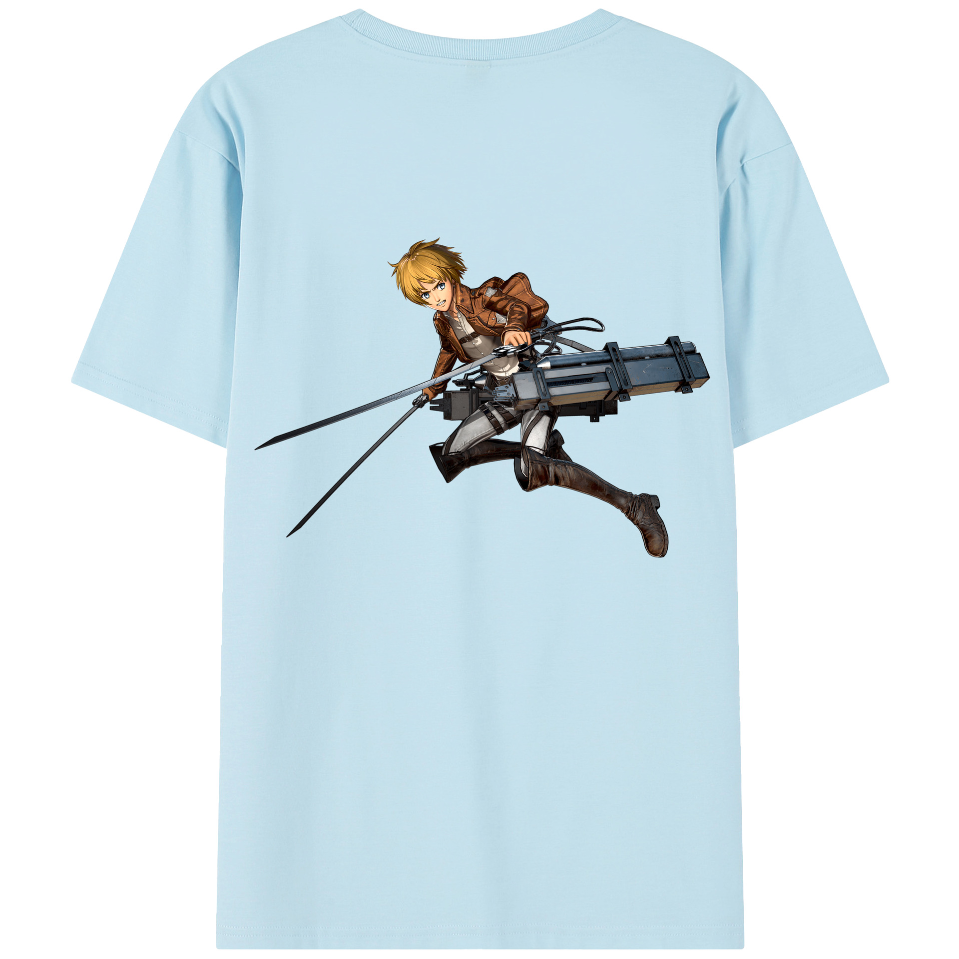 （画像用） 進撃の巨人 アルミン·アルレルト Attack on Titan Armin Arlert 綿100％半袖Tシャツ（背面プリント）